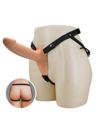 Телесный полый мужской страпон London - 16,8 см. - Baile - купить с доставкой в Майкопе