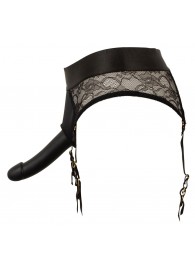 Черный женский страпон Strap-on Set: трусики и насадка - Orion - купить с доставкой в Майкопе