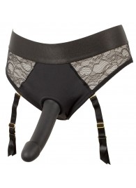 Черный женский страпон Strap-on Set: трусики и насадка - Orion - купить с доставкой в Майкопе