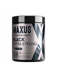 Черные утолщенные презервативы MAXUS Extra Strong с железным кейсом - 15 шт. - Maxus - купить с доставкой в Майкопе
