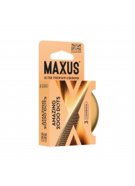 Точечные презервативы MAXUS 2000 Amazing Dots с железным кейсом - 3 шт. - Maxus - купить с доставкой в Майкопе