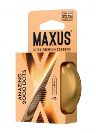 Точечные презервативы MAXUS 2000 Amazing Dots с железным кейсом - 3 шт. - Maxus - купить с доставкой в Майкопе