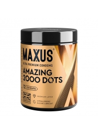Точечные презервативы MAXUS 2000 Amazing Dots с железным кейсом - 12 шт. - Maxus - купить с доставкой в Майкопе