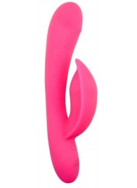 Розовый перезаряжаемый вибромассажер Sidney с функцией поглаживания - 19,5 см. - Baile