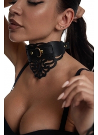 Фигурный чокер с узорами и золотистой фурнитурой - Crazy Handmade - купить с доставкой в Майкопе