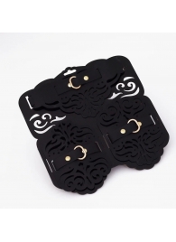 Фигурный набор для БДСМ-игр с узорами и золотистой фурнитурой - Crazy Handmade - купить с доставкой в Майкопе