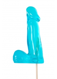 Голубой леденец в форме члена со вкусом блю кюрасао - 173 гр. - Sosuчki - купить с доставкой в Майкопе