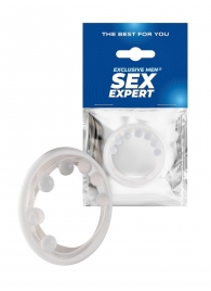 Эрекционное кольцо с мягкой стимулирующей насадкой - Sex Expert - в Майкопе купить с доставкой