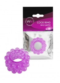 Лиловое эрекционное кольцо с 2 рядами стимулирующих шариков - Erowoman-Eroman - в Майкопе купить с доставкой