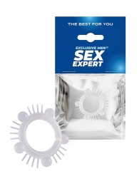 Эластичное эрекционное кольцо с шишечками и шипами - Sex Expert - в Майкопе купить с доставкой