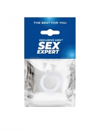 Эластичное эрекционное кольцо с шипиками и шариком - Sex Expert - в Майкопе купить с доставкой