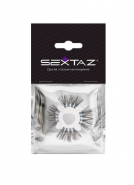 Эластичное эрекционное кольцо с черными «ресничками» - Sextaz - в Майкопе купить с доставкой