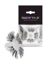 Эластичное эрекционное кольцо с черными «ресничками» - Sextaz - в Майкопе купить с доставкой