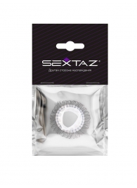 Эластичное эрекционное кольцо с длинными черными «ресничками» - Sextaz - в Майкопе купить с доставкой