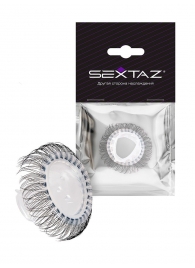 Эластичное эрекционное кольцо с длинными черными «ресничками» - Sextaz - в Майкопе купить с доставкой