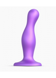 Фиолетовая насадка Strap-On-Me Dildo Plug Curvy size M - Strap-on-me - купить с доставкой в Майкопе
