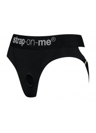 Черные трусики для насадок Heroine Lingerie Harness - size XL - Strap-on-me - купить с доставкой в Майкопе
