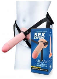 Мужской полый страпон на регулируемых ремешках - 22 см. - Sex Expert - купить с доставкой в Майкопе