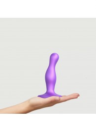 Фиолетовая насадка Strap-On-Me Dildo Plug Curvy size S - Strap-on-me - купить с доставкой в Майкопе