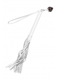 Белая кожаная плеть - 50 см. - Pecado - купить с доставкой в Майкопе