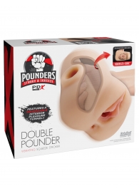 Телесный мастурбатор с вибрацией Double Pounder Vibrating Squeeze Stroker - Pipedream - в Майкопе купить с доставкой