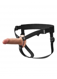 Телесный пустотелый фаллопротез 5’’ Hollow Silicone Strap-On - 14 см. - Pipedream - купить с доставкой в Майкопе