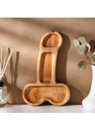 Деревянное блюдо для подачи в форме члена (25 х 16,5 х 1,7 см) - Сима-Ленд - купить с доставкой в Майкопе