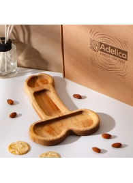 Деревянное блюдо для подачи в форме члена (25 х 16,5 х 1,7 см) - Сима-Ленд - купить с доставкой в Майкопе