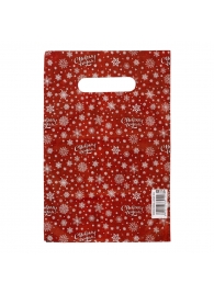 Красный подарочный новогодний пакет с вырубной ручкой (20х30 см) - Сима-Ленд - купить с доставкой в Майкопе