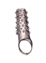 Дымчатая насадка на пенис с шипами и выпуклостями - 12 см. - Sex Expert - в Майкопе купить с доставкой