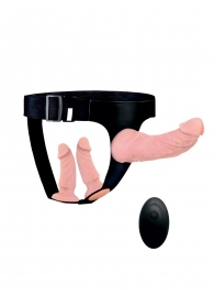 Женский страпон с 3 насадками и вибрацией - Erowoman-Eroman - купить с доставкой в Майкопе