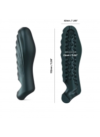 Серая силиконовая насадка на пенис с подхватом Manwan Ryzer - Manwan - в Майкопе купить с доставкой