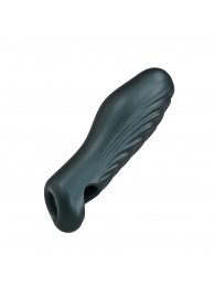 Серая силиконовая насадка на пенис с подхватом Manwan Ryzer - Manwan - в Майкопе купить с доставкой