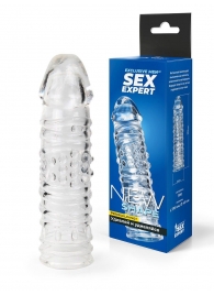 Прозрачная закрытая насадка на пенис - 17 см. - Sex Expert - в Майкопе купить с доставкой