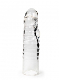 Прозрачная закрытая насадка на член - 15 см. - Sex Expert - в Майкопе купить с доставкой