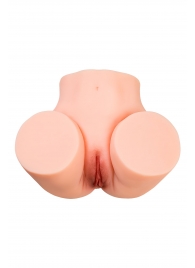 Телесный мастурбатор в форме попки с 2 любовными входами - No Name - в Майкопе купить с доставкой