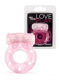 Розовое эрекционное виброкольцо с бабочкой - 1137 - в Майкопе купить с доставкой