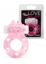 Розовое эрекционное виброкольцо в форме зайчика - 1137 - в Майкопе купить с доставкой