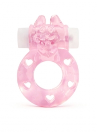 Розовое эрекционное виброкольцо в форме зайчика - 1137 - в Майкопе купить с доставкой