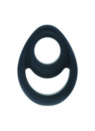 Черное эрекционное кольцо Double Ergo Silicone Cockring - Shots Media BV - в Майкопе купить с доставкой