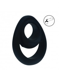 Черное эрекционное кольцо Double Ergo Silicone Cockring - Shots Media BV - в Майкопе купить с доставкой