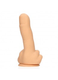 Телесный фаллоимитатор в форме пальца Up Yours - 15,5 см. - Shots Media BV