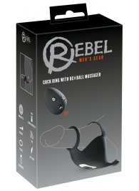 Черная вибронасадка для эрекции и стимуляции мошонки Cock ring with RC ball massager - Orion - в Майкопе купить с доставкой