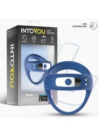 Синее интерактивное эрекционное виброкольцо Rank - Intoyou - в Майкопе купить с доставкой