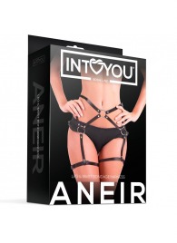 Черные стрепы на бёдра Aneir - Intoyou - купить с доставкой в Майкопе
