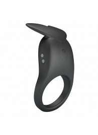 Черное перезаряжаемое виброкольцо Carlton - Baile - в Майкопе купить с доставкой