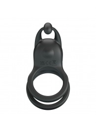 Черное перезаряжаемое виброкольцо Goodwin - Baile - в Майкопе купить с доставкой