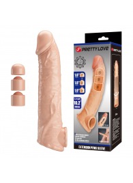 Телесный фаллоудлинитель с подхватом мошонки Silas - 26 см. - Baile - в Майкопе купить с доставкой
