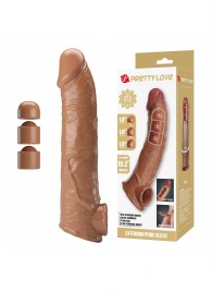 Карамельный фаллоудлинитель с подхватом мошонки Silas - 26 см. - Baile - в Майкопе купить с доставкой
