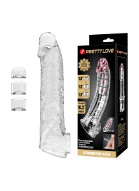 Прозрачный фаллоудлинитель с подхватом мошонки Silas - 26 см. - Baile - в Майкопе купить с доставкой